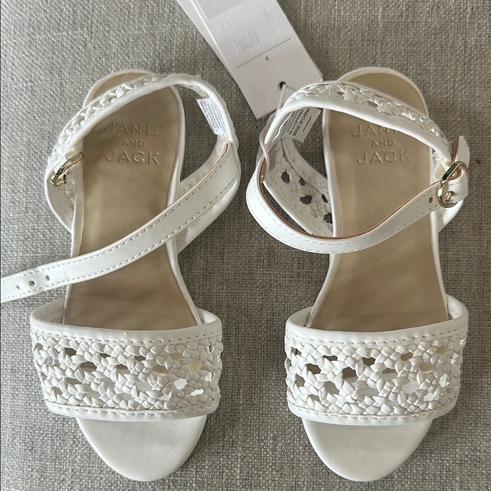 Janie and Jack White Sandals - NWT size 9